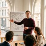 Strategy presentation to management.